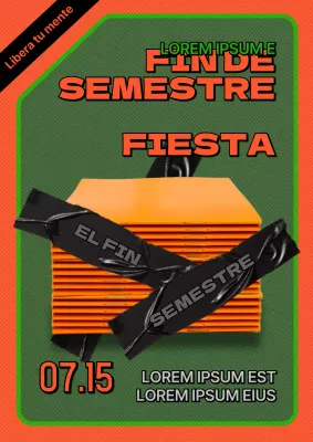 Una fiesta kitsch de fin de curso en rojo y verde