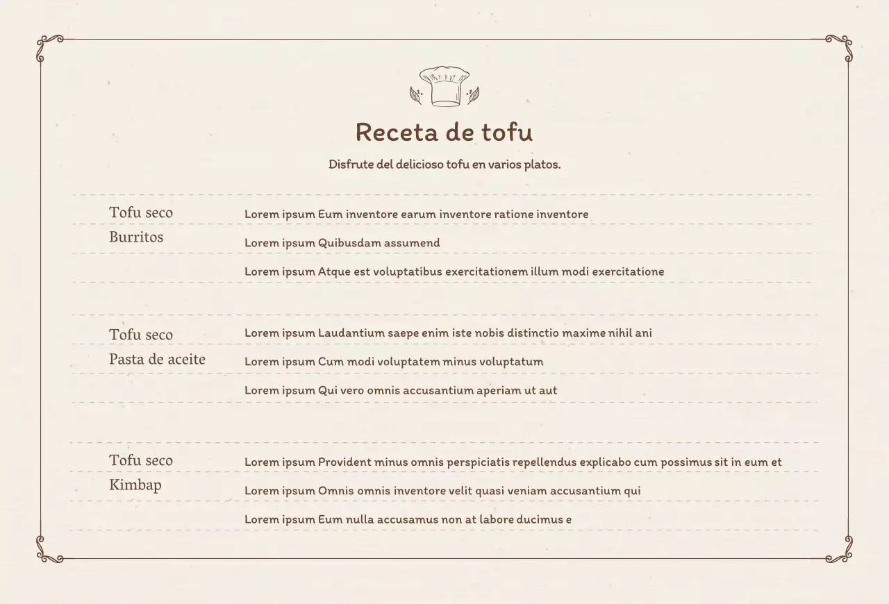 Describa su marca de tofu de forma tranquilizadora