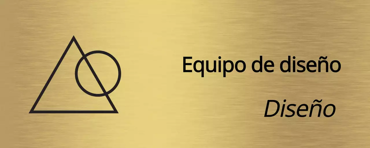 Señalización en negro con el nombre del departamento corporativo de su empresa y una sencilla ilustración de un icono