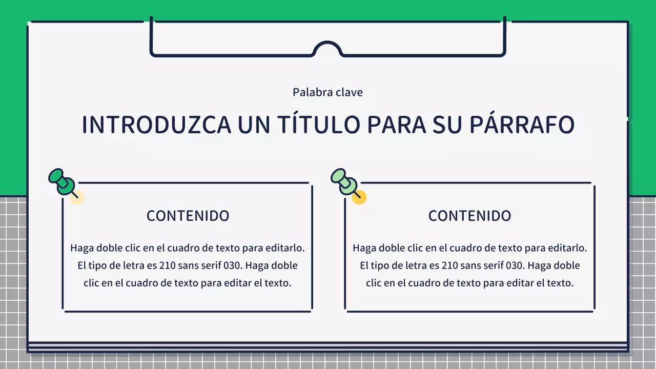 Presentación sobre el diseño de iconos bonitos y básicos en verde y amarillo