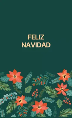 Etiqueta de Navidad Garabato Ilustrado Verde