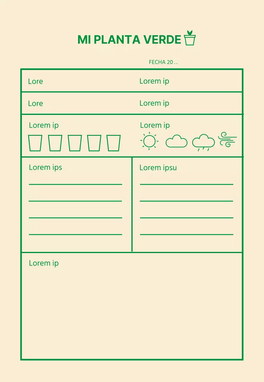 Icono verde Historia sencilla
