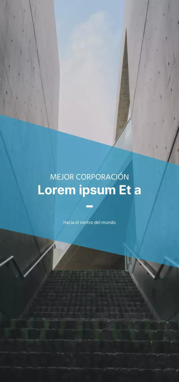 Información empresarial en azul