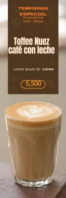 Promociona el menú de otoño de tu cafetería con calidez marrón