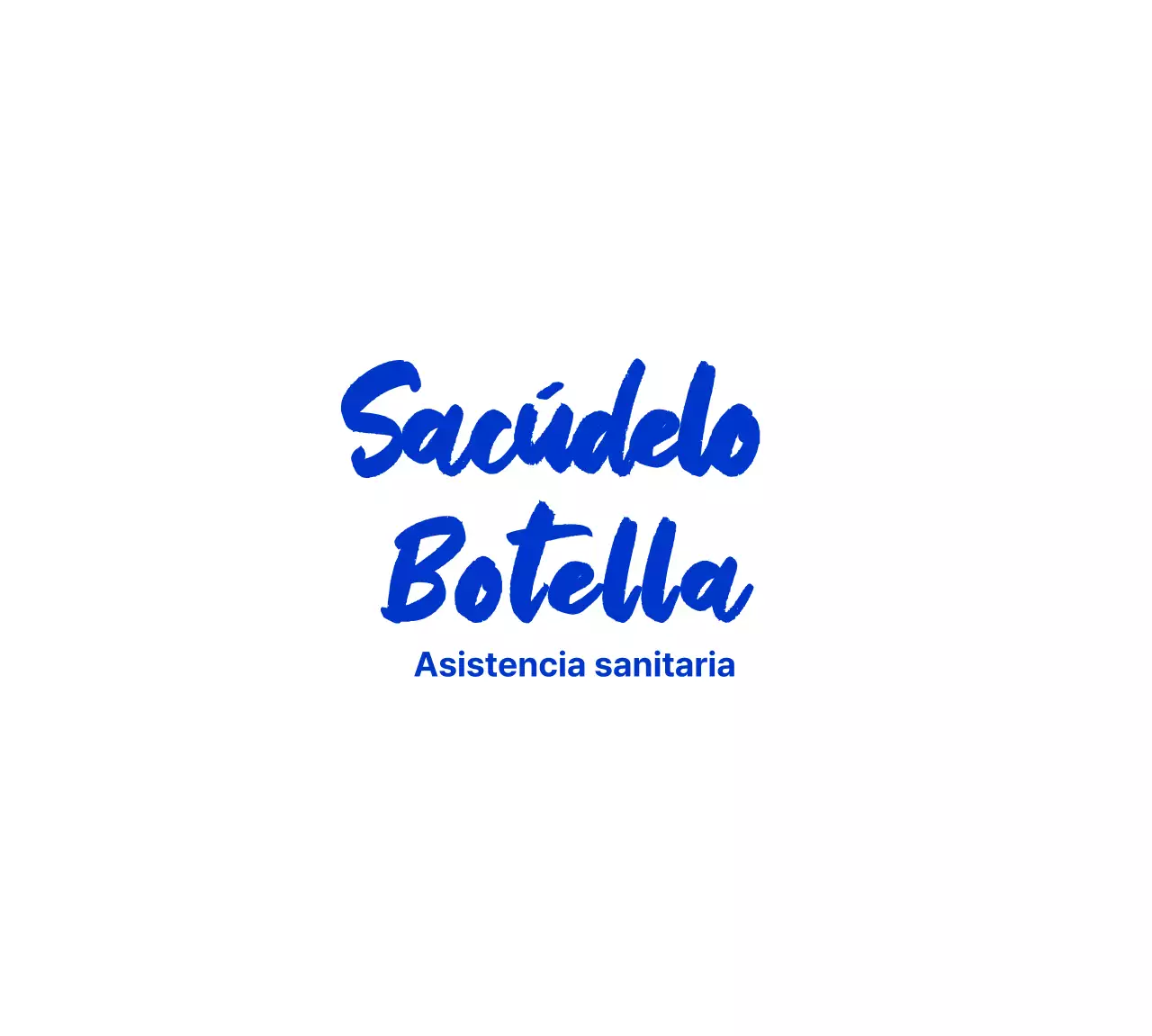 Concepto de botella azul para batidos saludables