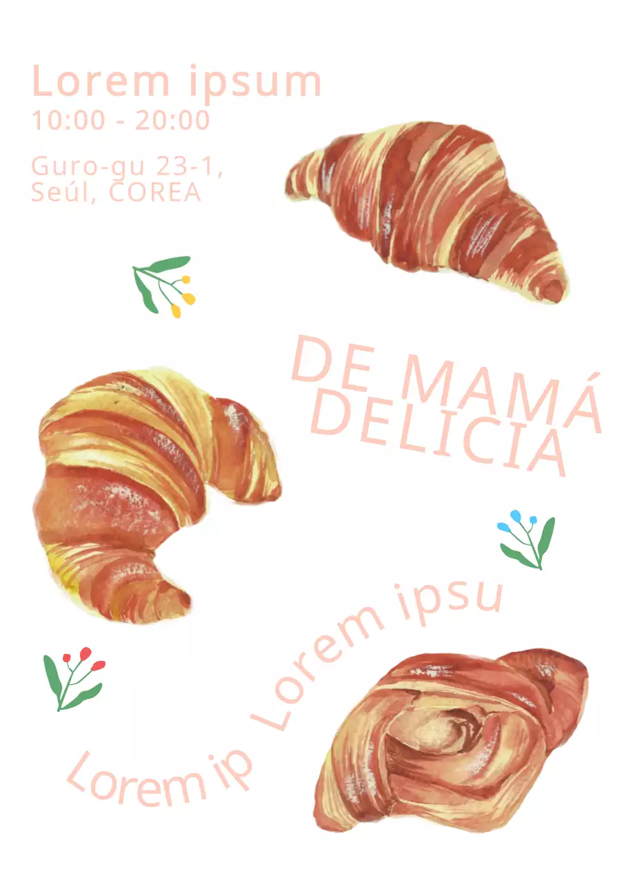 Adhesivos para interiores de panaderías con simpáticos dibujos rosas