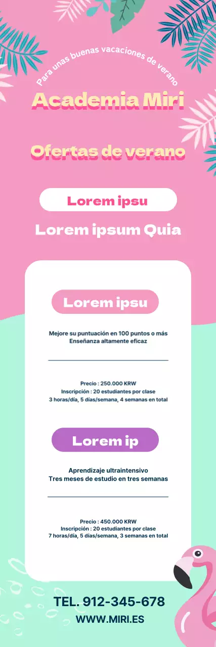 Un anuncio especial con un toque tropical