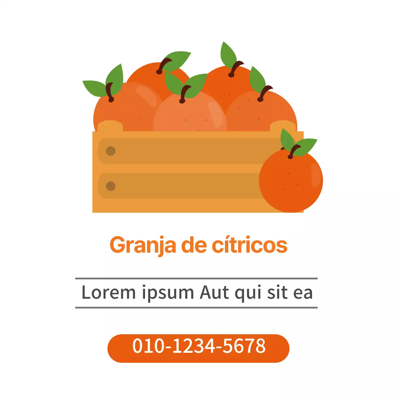 Naranja ilustración linda granja de productos