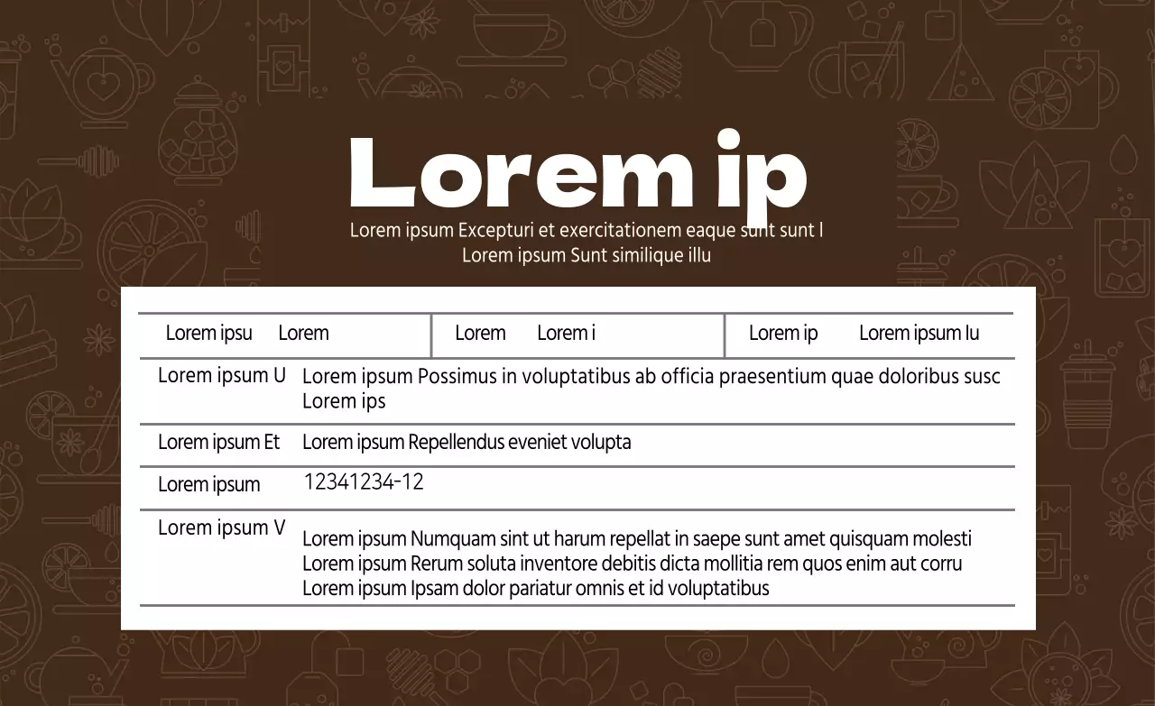 Marrón Patrón Neat Té Líquido Té Negro Detalles