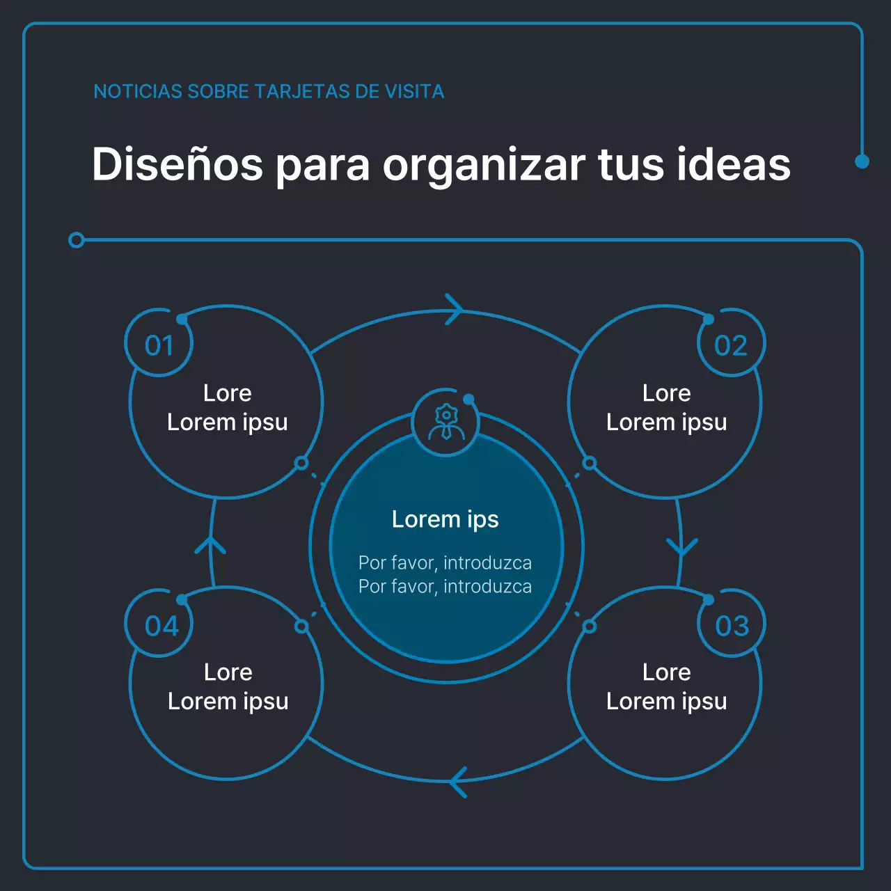 Formas geométricas sencillas en negro y azul para los negocios