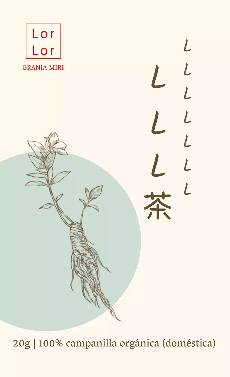 Adhesivo té saludable dibujo color menta