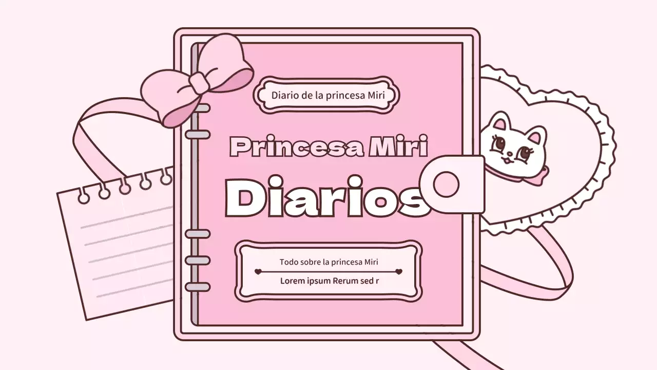 Bonito kit de presentación del concepto de agenda en rosa