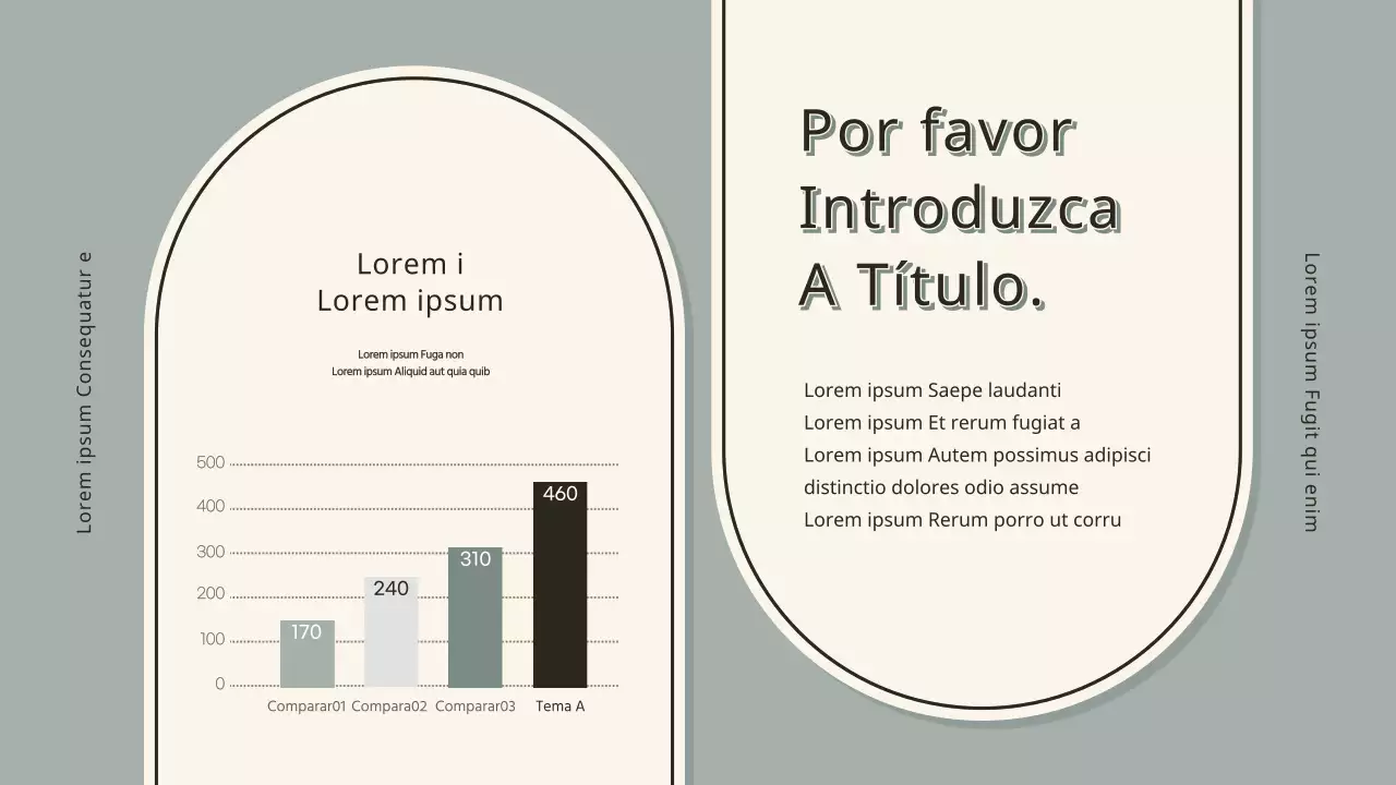 Infografía de columnas con un concepto de marfil y gris