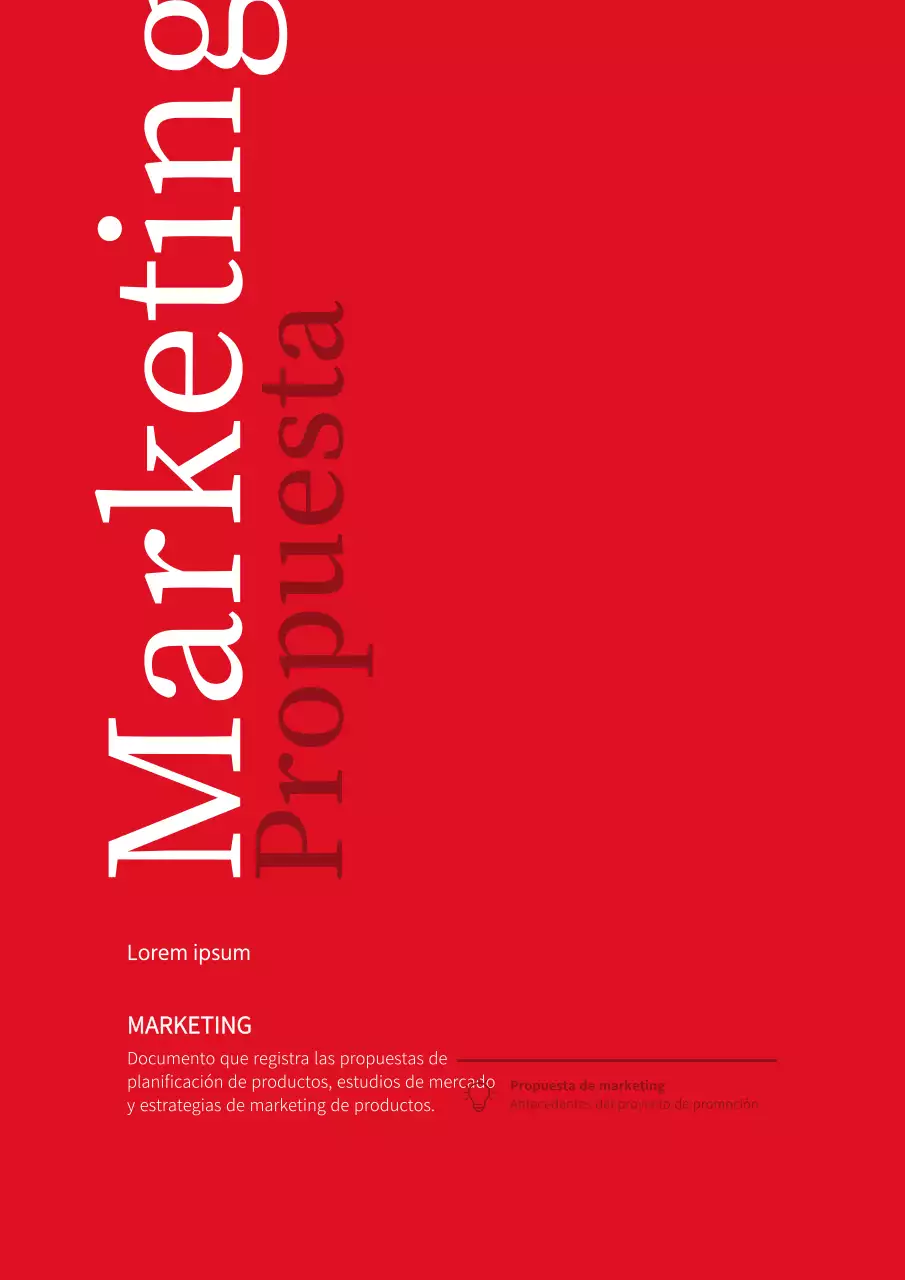 Una propuesta de negocio sencilla y limpia en rojo