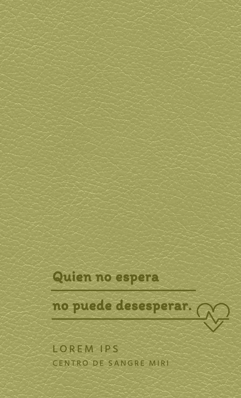 Portada de la agenda del donante de sangre con una cita