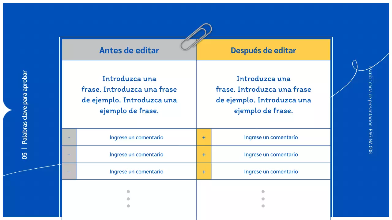 Bloc de notas con fondo azul Te enseña a escribir una carta de presentación