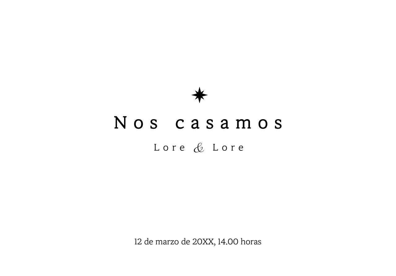 Texto de boda con un concepto de estallido de estrellas