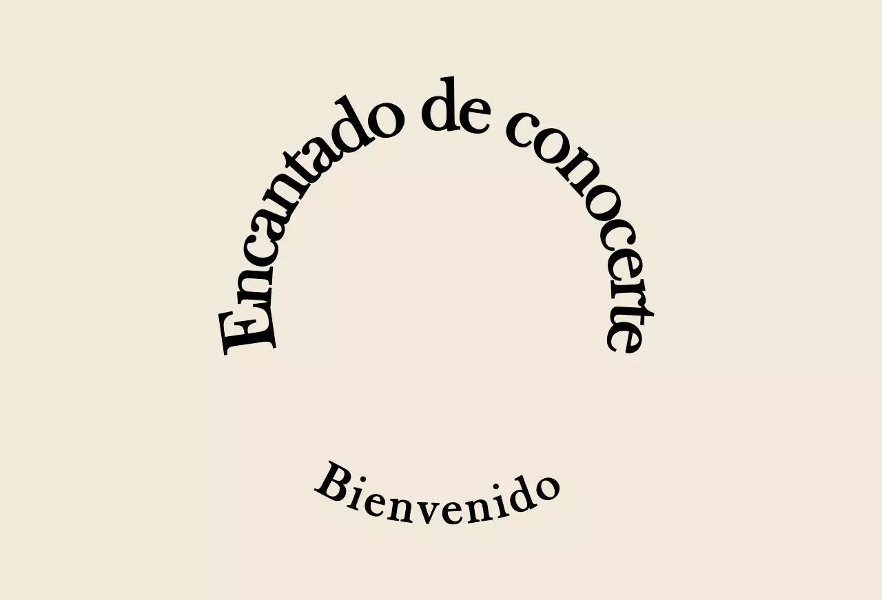 Estilo de texto sencillo y emotivo en marrón claro y negro