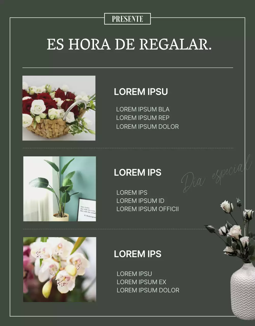 Compra flores de color verde oscuro y recíbelas a tiempo para la temporada