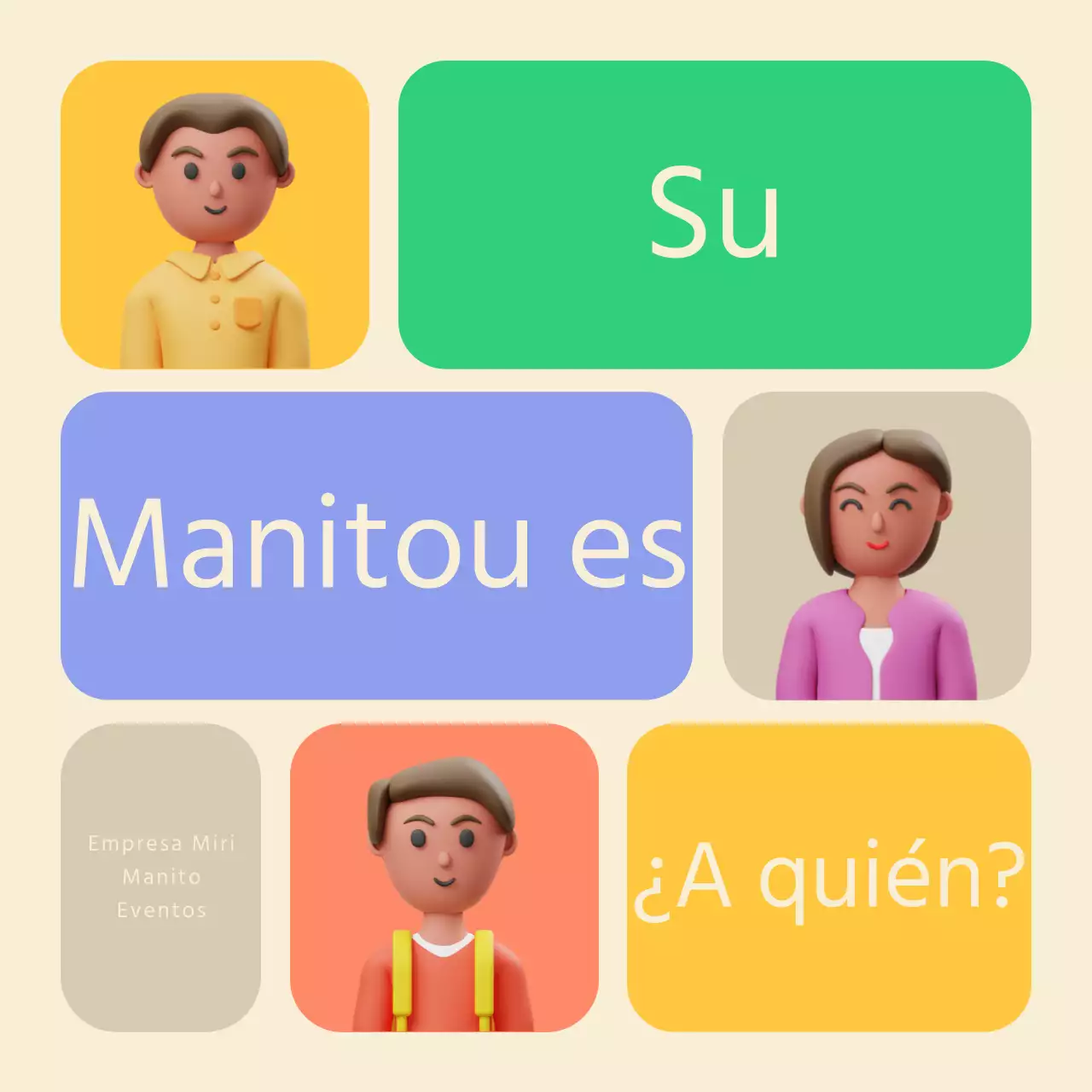 Evento manito 3D estereoscópico en colores pastel