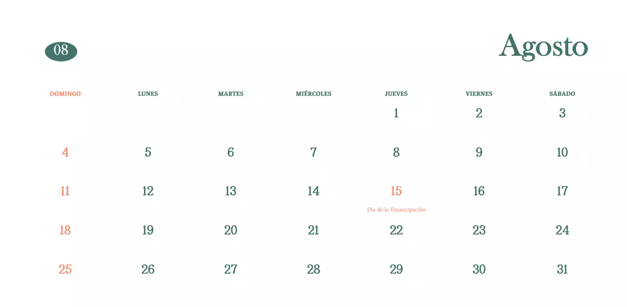 Calendario de cafés con recomendaciones de bebidas del mes