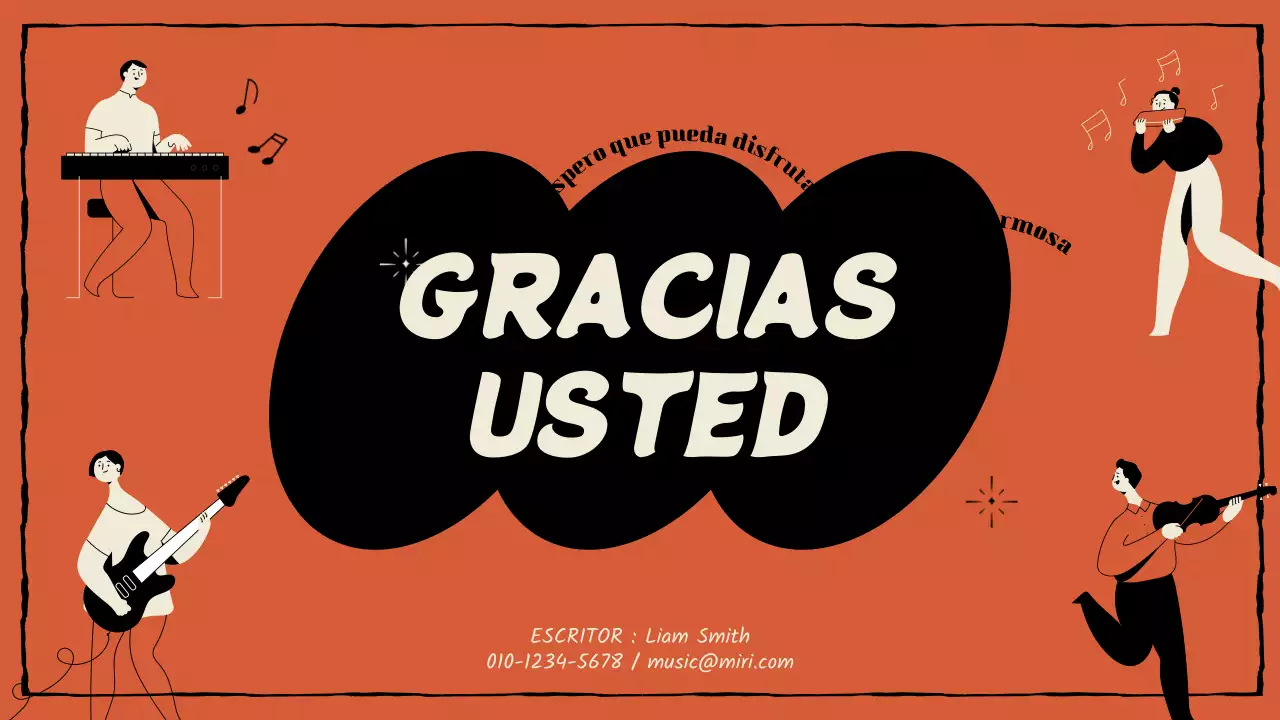 Cartera Compositor en naranja y negro