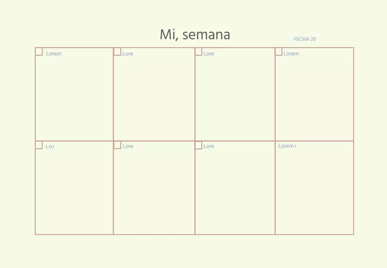 Agenda sencilla de líneas beige