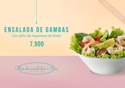 Cartel Callejero Ensalada Simple Rosa