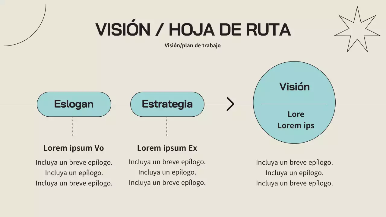 Un sencillo perfil de empresa en beige