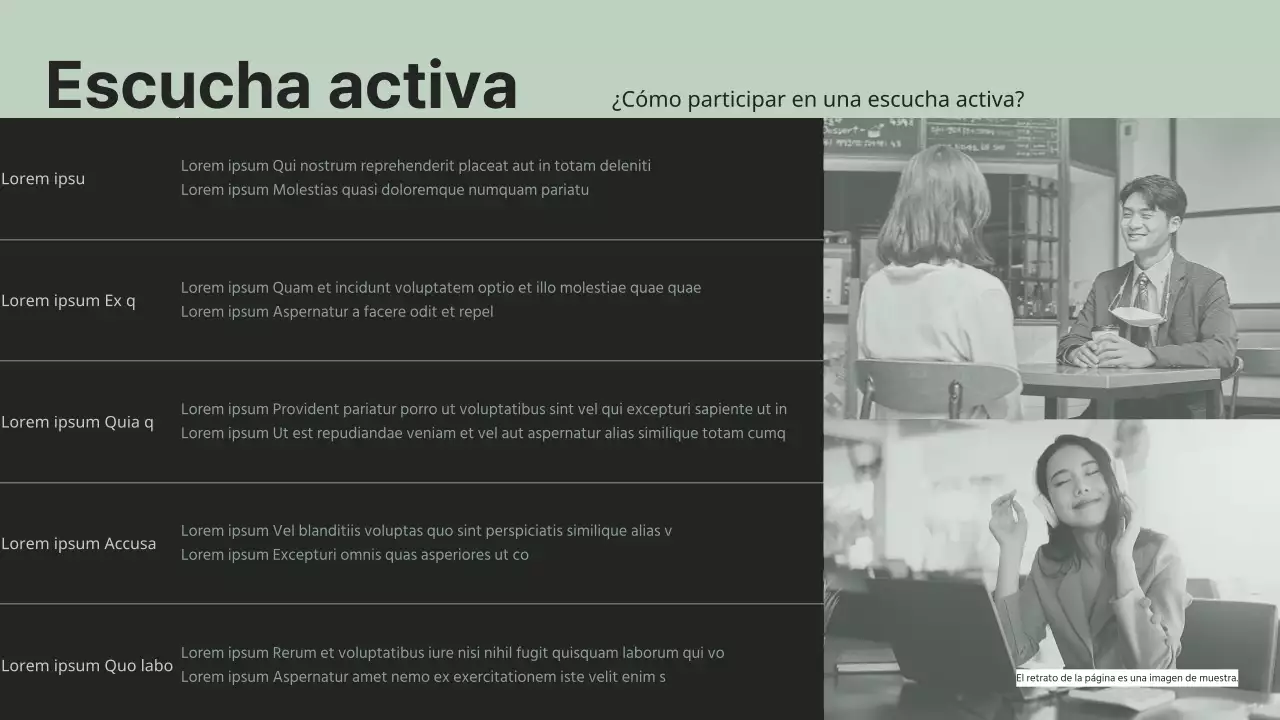 Estrategias de comunicación eficaces en color verde
