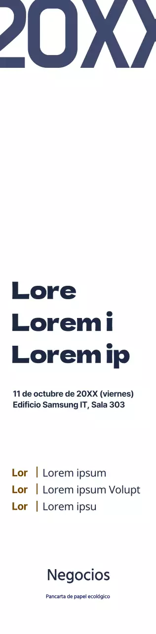 Estilo sencillo en azul marino y marrón Información para la Conferencia de Otoño