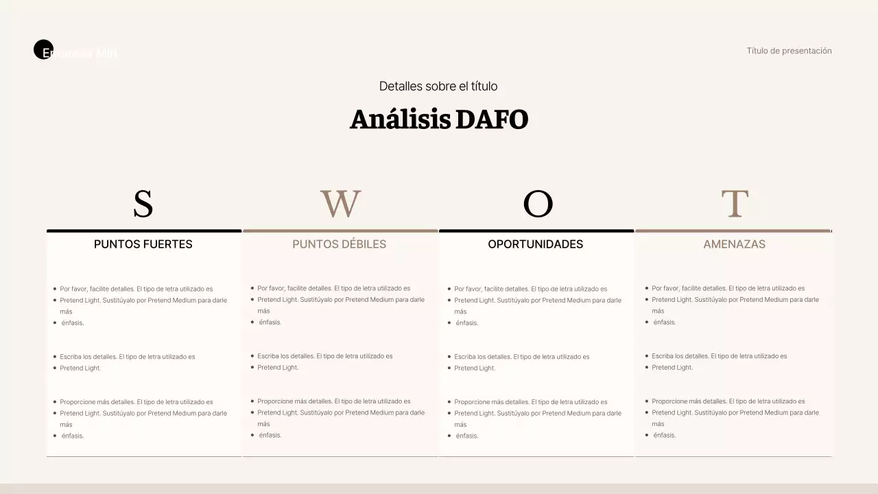 Estilo business sencillo en beige y marrón