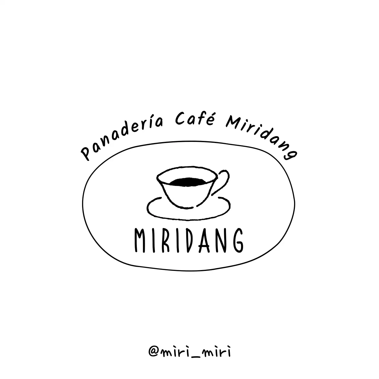 Diseño de cafetería con ilustración sencilla de café negro