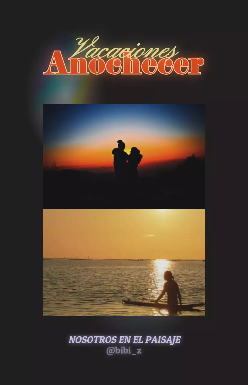 Concepto de puesta de sol emocional marco de tarjeta fotográfica en negro y amarillo