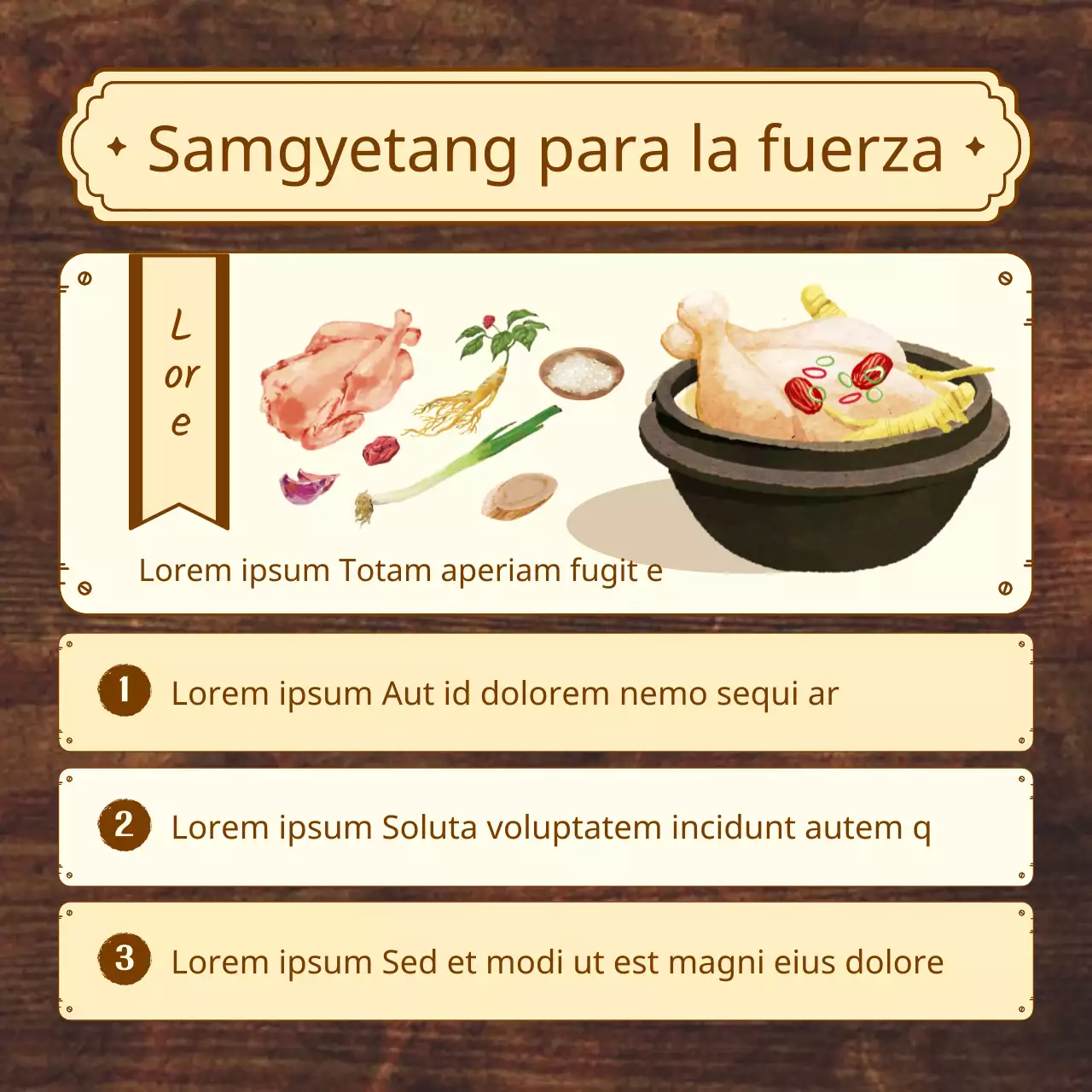 Sobre el tradicional traje de tres piezas marrón y beige