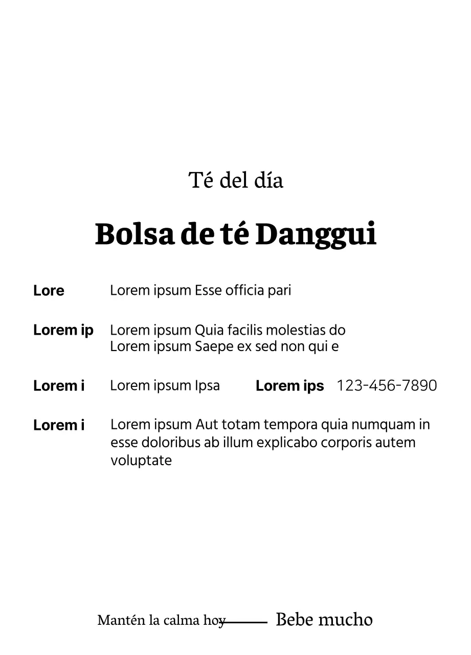Sentimentales bolsitas de té danggui tradicional