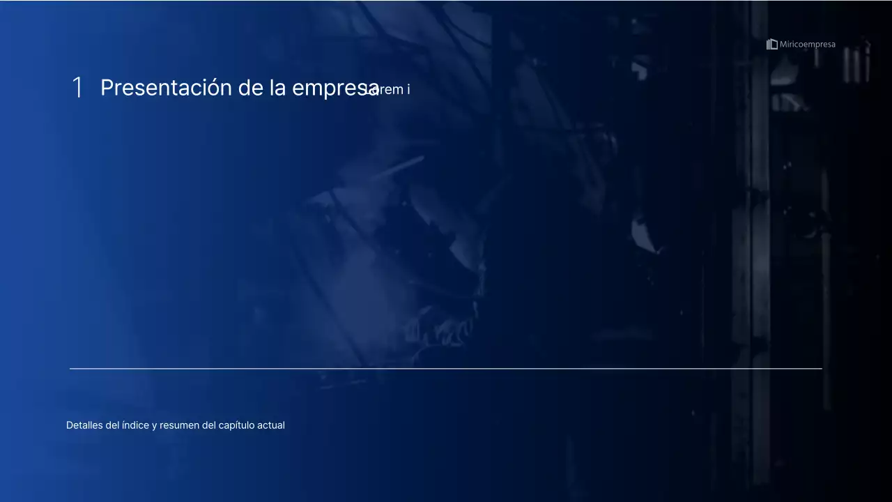 Sencilla presentación infográfica corporativa con degradados azules y verdes