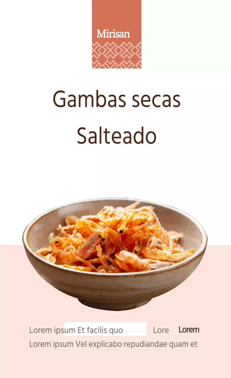 Gambas secas salteadas con marisco