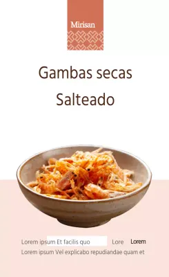 Gambas secas salteadas con marisco