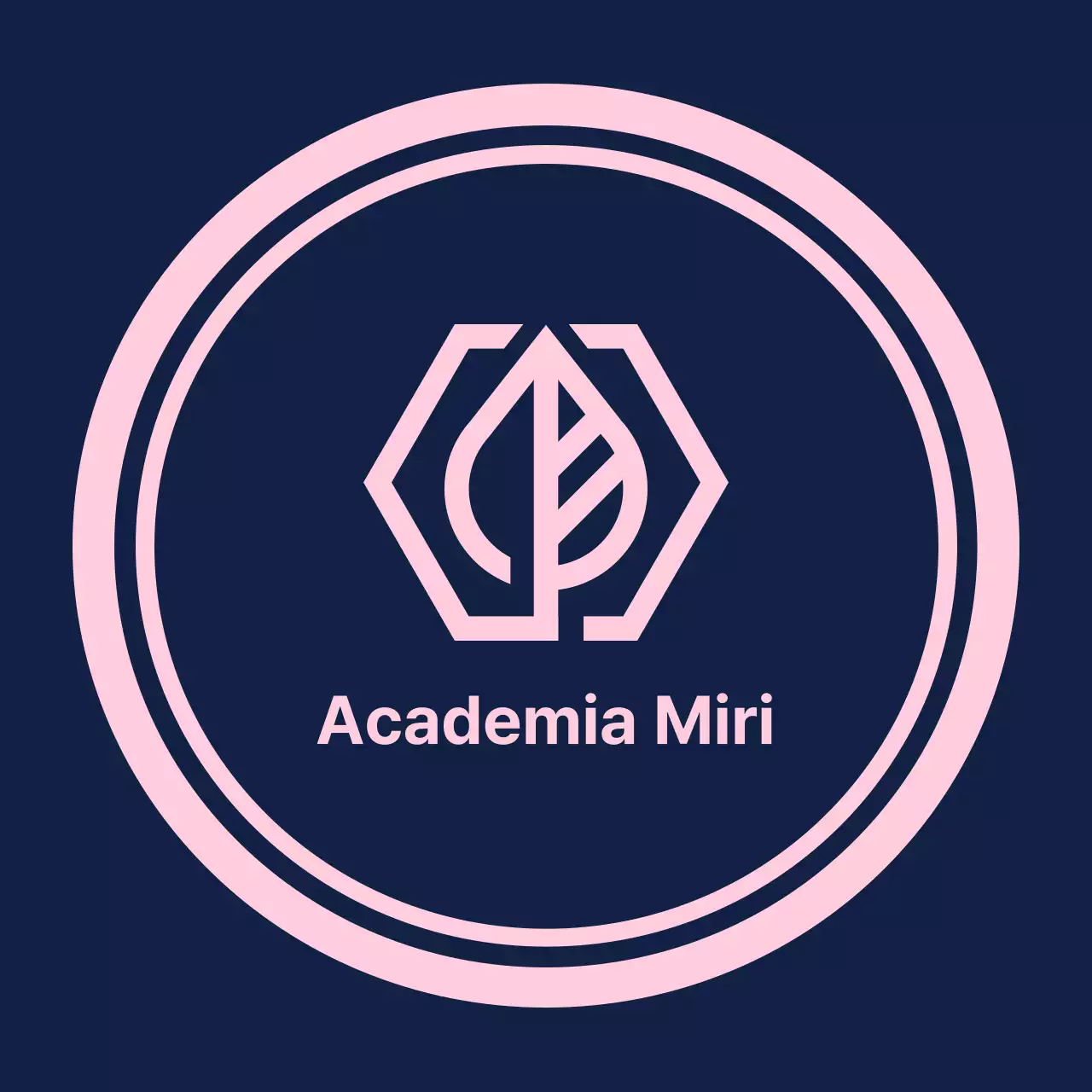 Gakuen Academy Valkyrie sobre fondo azul marino con borde rosa