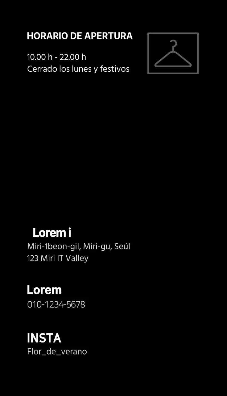 Tarjetas de visita de tiendas de ropa