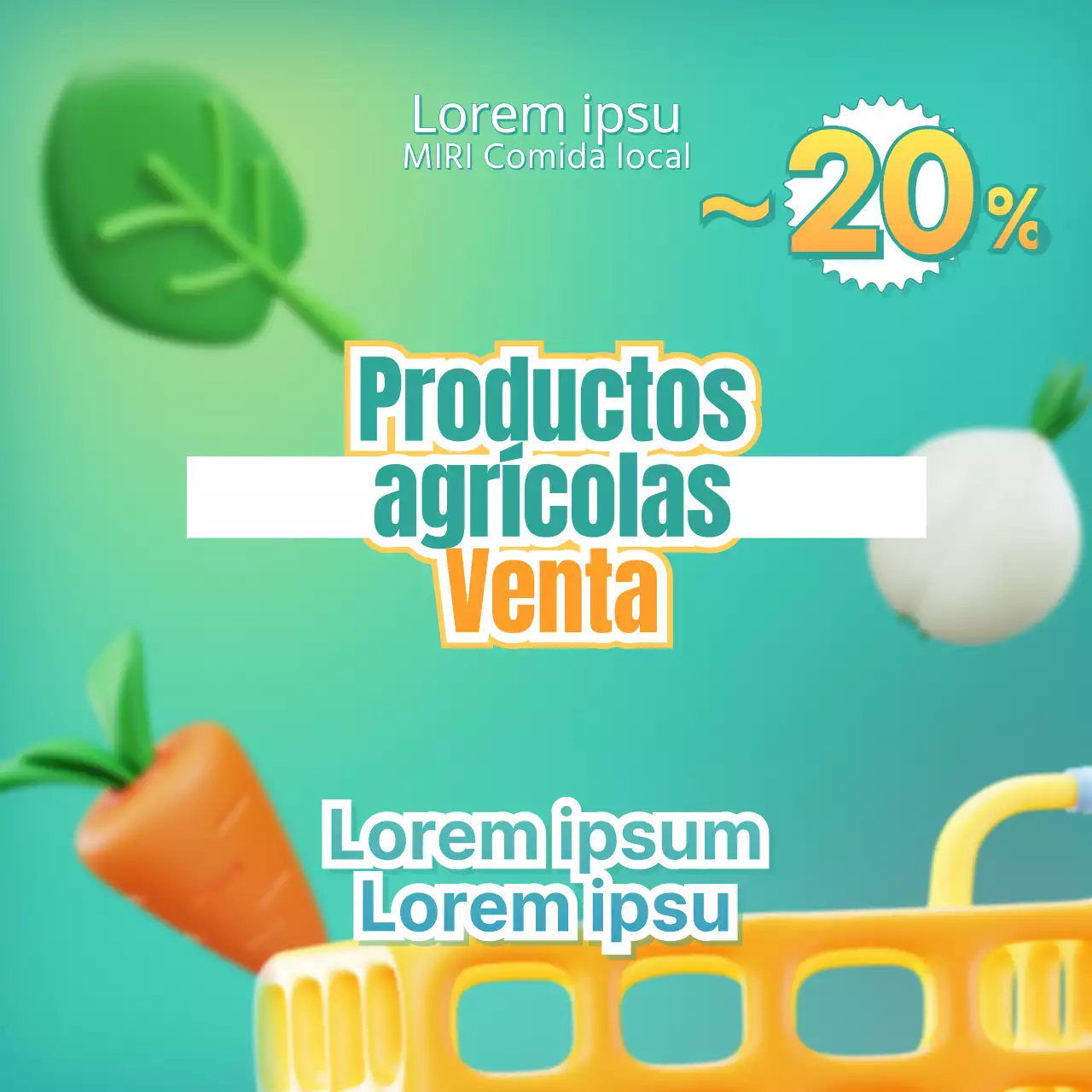 Un sencillo puesto de venta de productos en menta y amarillo