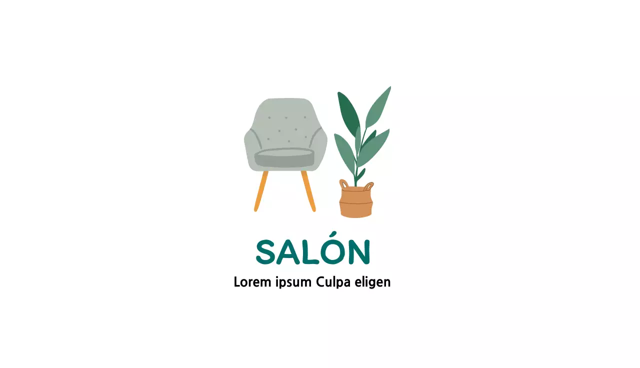 Ilustraciones de colores claros Interiores de muebles pulcros