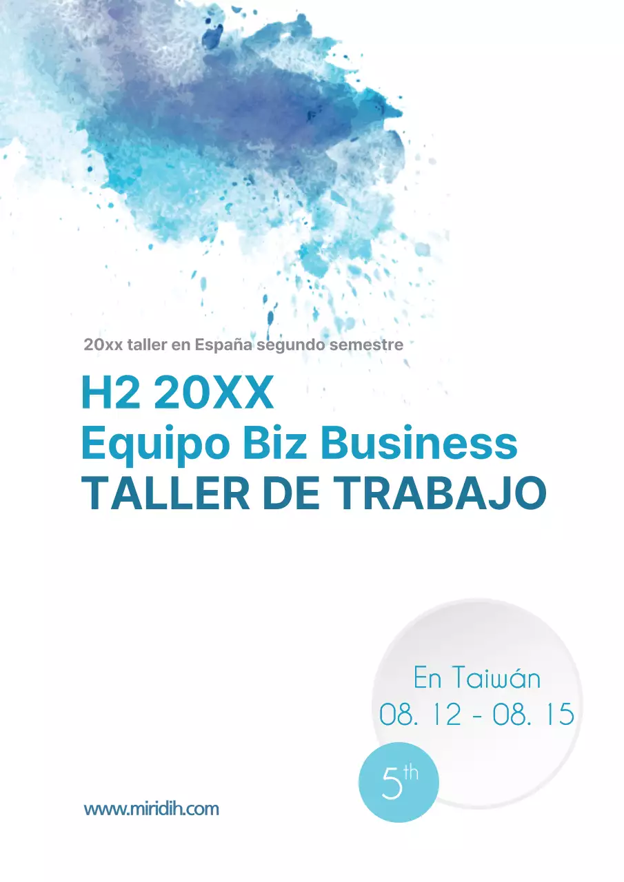 Bolsa de Jóvenes Ejecutivos con efecto acuarela azul