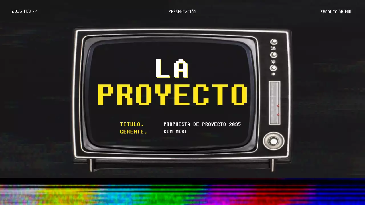 Propuesta de vídeo para un colorido concepto de emisión retro