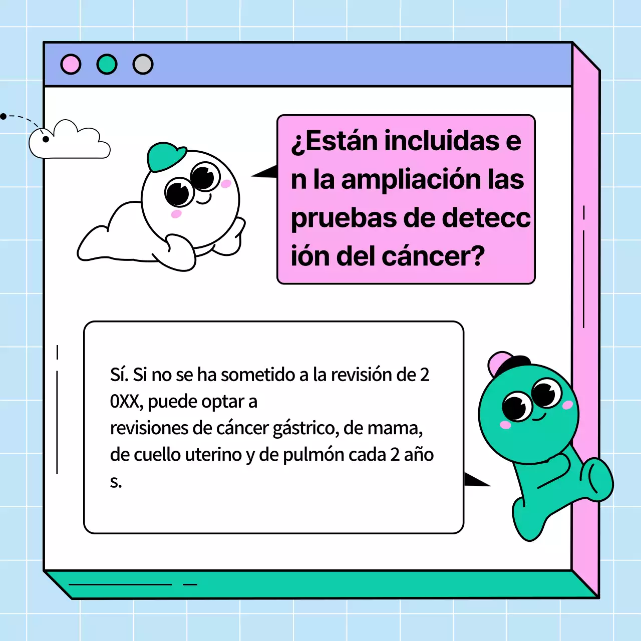 Aviso de extensión del chequeo de páginas web rosa y verde