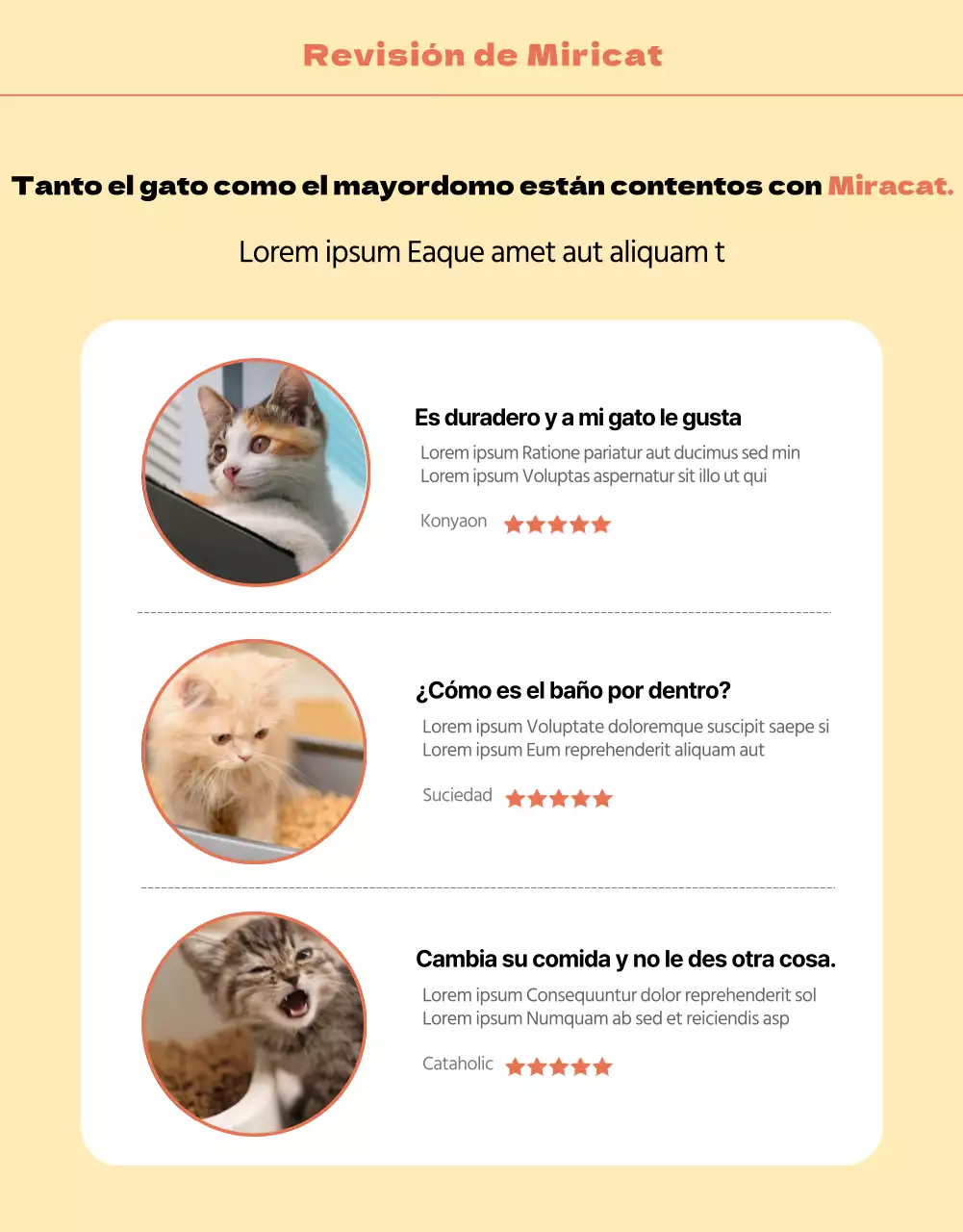 Simpáticas ilustraciones en naranja y amarillo a la venta para gatos