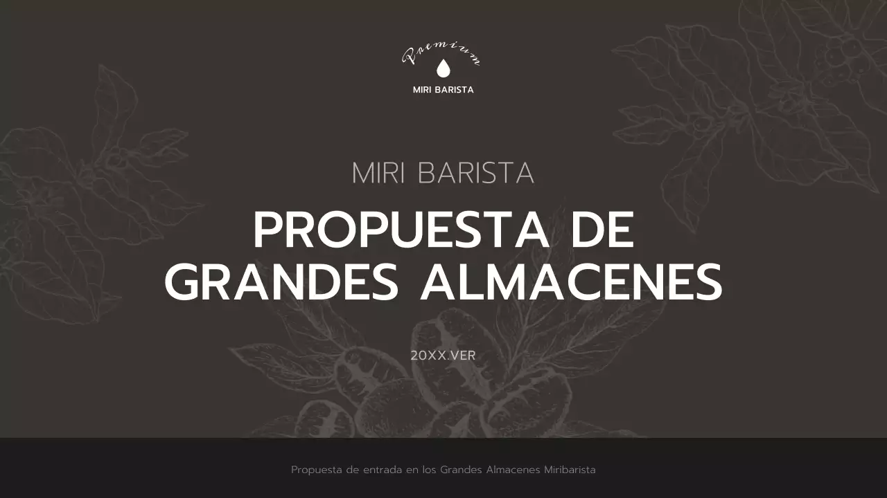Presentación de la propuesta de unos grandes almacenes Brown Simple para una cafetería