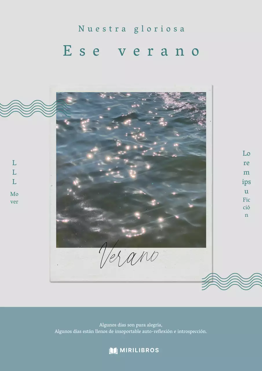 Portada con imagen azul