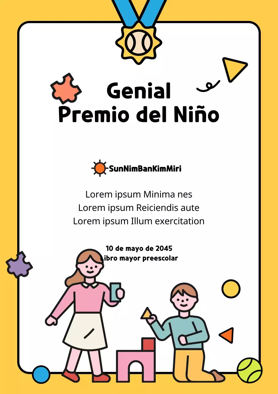 Amarillo Lindo Niño Ilustración Niño Cool Listado Ideal